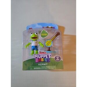 DISNEY JUNIOR Muppet Babies KERMIT Poseable Figure & Accessory New Sealed
